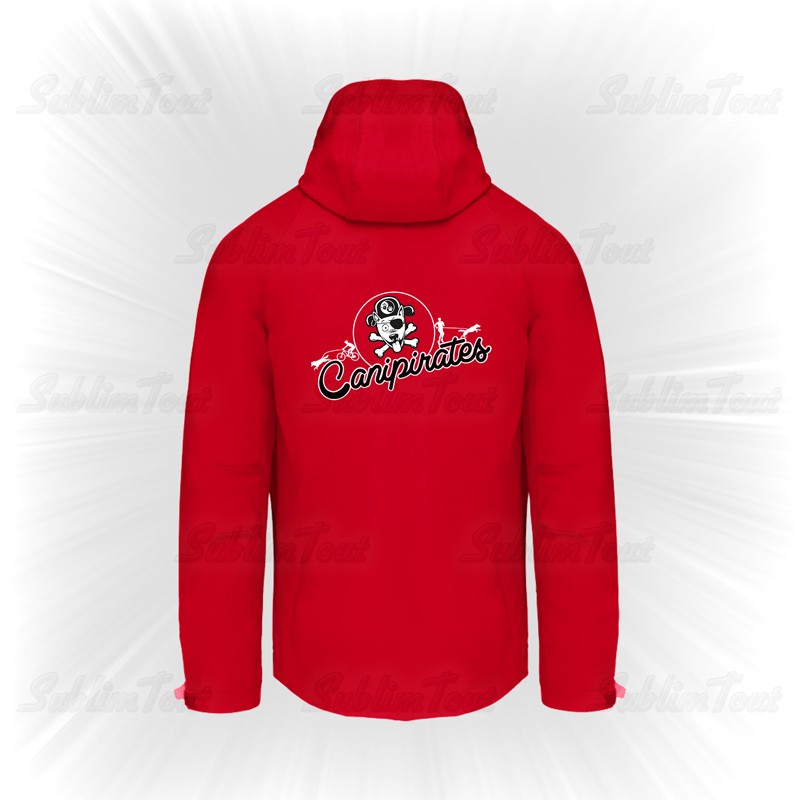 Softshell rouge - verso